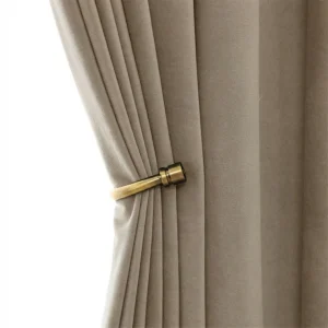 Rideau Occultant Velours Beige Sable Chambre